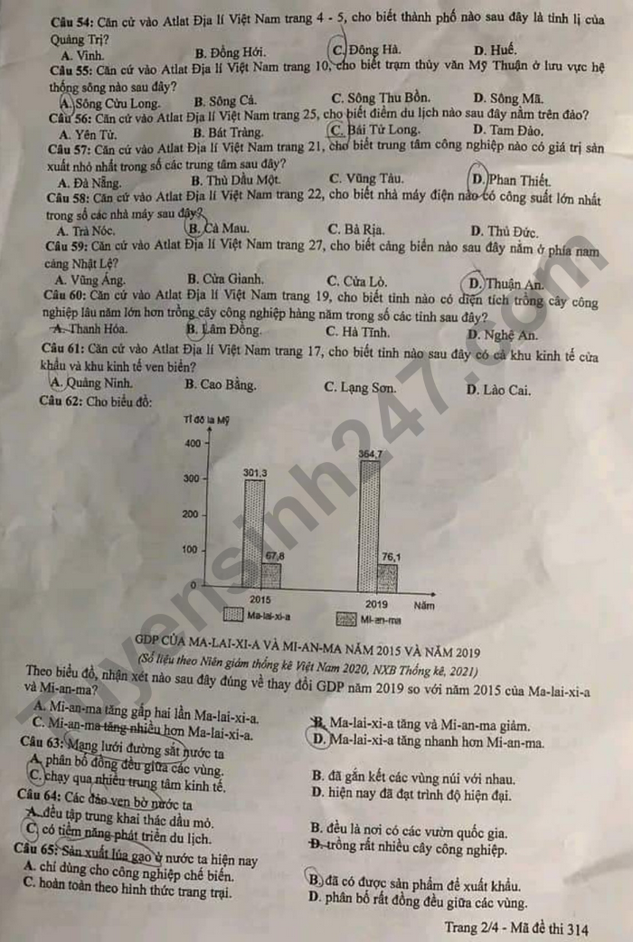 dap an goi y de thi mon khoa hoc xa hoi lich su dia ly gdcd ma de 314 tot nghiep thpt 2023 moi nhat chinh xac nhat2 dap an goi y de thi mon khoa hoc xa hoi lich su dia ly gdcd ma de 314 tot nghiep thpt 2023 moi nhat chinh xac nhat2