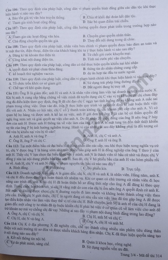 dap an goi y de thi mon khoa hoc xa hoi lich su dia ly gdcd ma de 314 tot nghiep thpt 2023 moi nhat chinh xac nhat8 dap an goi y de thi mon khoa hoc xa hoi lich su dia ly gdcd ma de 314 tot nghiep thpt 2023 moi nhat chinh xac nhat8