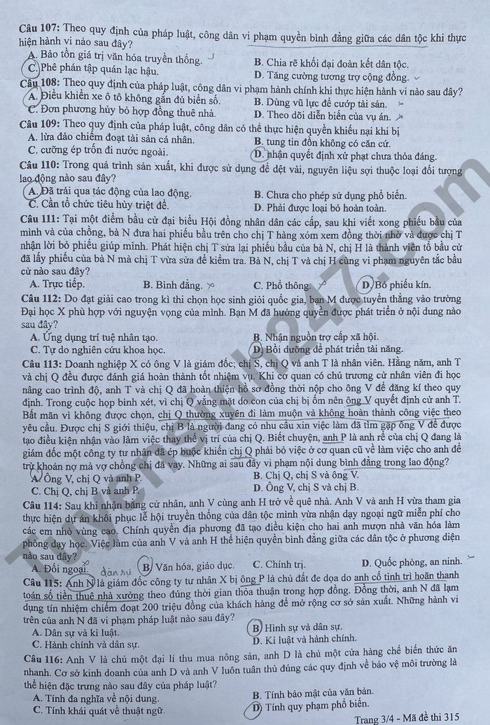 dap an goi y de thi mon khoa hoc xa hoi lich su dia ly gdcd ma de 315 tot nghiep thpt 2023 moi nhat chinh xac nhat9 dap an goi y de thi mon khoa hoc xa hoi lich su dia ly gdcd ma de 315 tot nghiep thpt 2023 moi nhat chinh xac nhat9