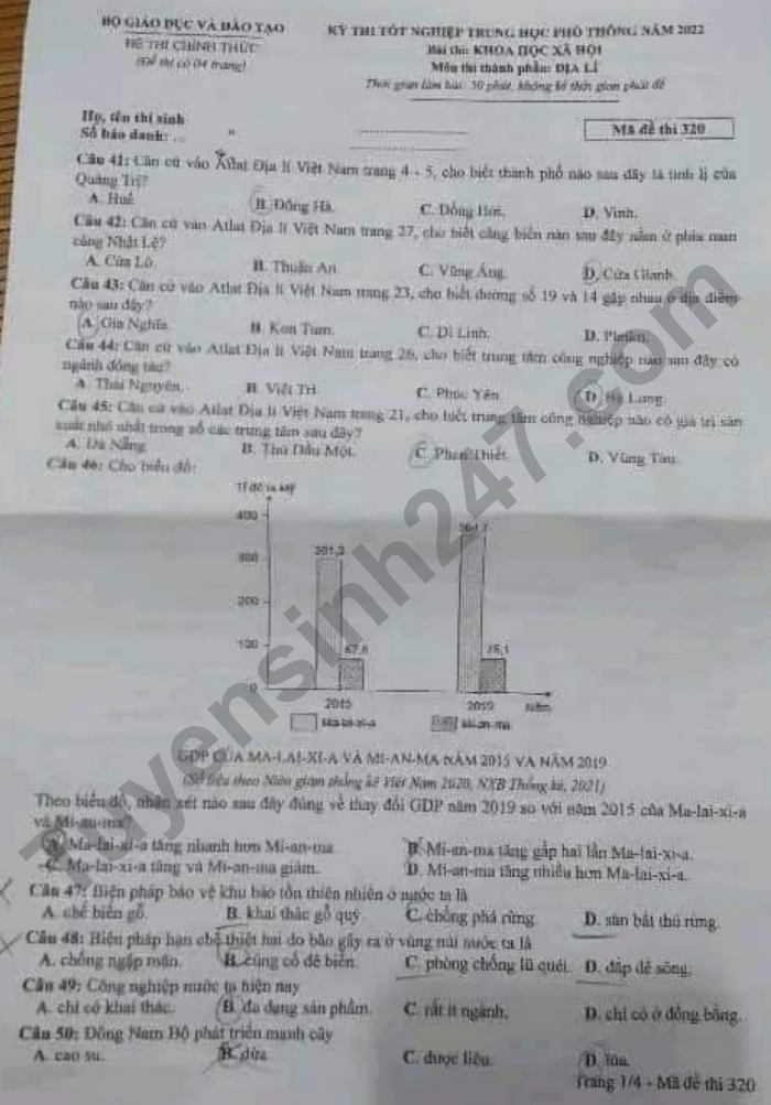dap an goi y de thi mon khoa hoc xa hoi lich su dia ly gdcd ma de 320 tot nghiep thpt 2023 moi nhat chinh xac nhat21 dap an goi y de thi mon khoa hoc xa hoi lich su dia ly gdcd ma de 320 tot nghiep thpt 2023 moi nhat chinh xac nhat21