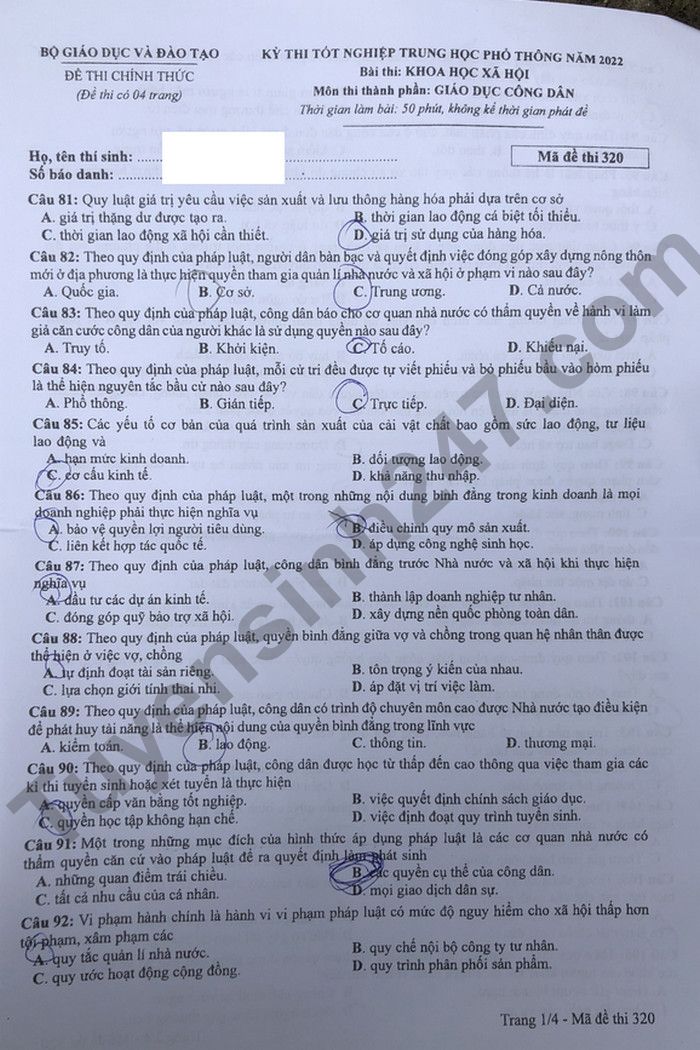 dap an goi y de thi mon khoa hoc xa hoi lich su dia ly gdcd ma de 320 tot nghiep thpt 2023 moi nhat chinh xac nhat31 dap an goi y de thi mon khoa hoc xa hoi lich su dia ly gdcd ma de 320 tot nghiep thpt 2023 moi nhat chinh xac nhat31