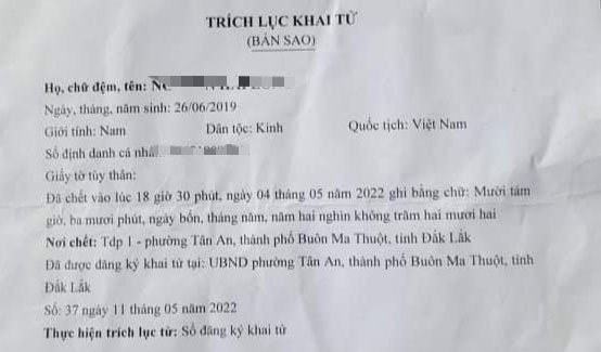 dien bien moi nhat vu me bat ngo len phuong khai tu cho con trai 3 tuoi du con song
