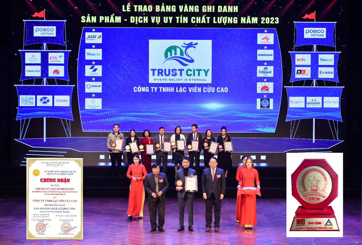Xã hội - Dự án Trust City của công ty TNHH Lạc Viên Cửu Cao, lọt vào top 20 sản phẩm uy tín năm 2023.