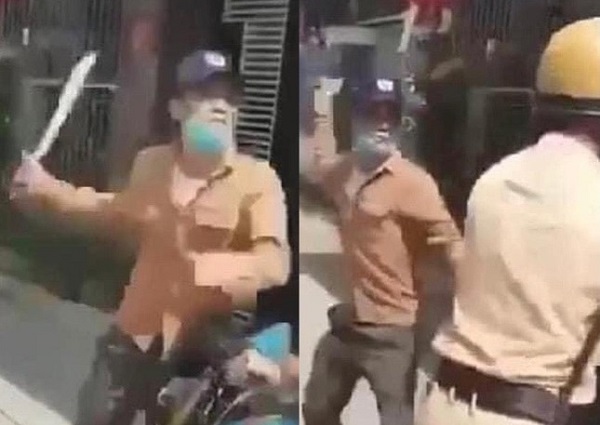 ha tinh truy bat 2 thanh nien dung dao kiem de doa canh sat giao thong 01