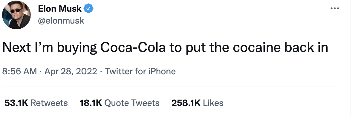 ty phu elon musk tiep theo toi se mua coca cola va bo cocaine vao 01 ty phu elon musk tiep theo toi se mua coca cola va bo cocaine vao 01