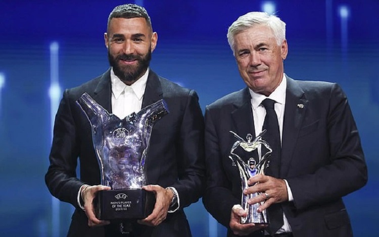 thay tro ancelotti va benzema thau tom giai thuong cao quy nhat nam cua uefa 01 thay tro ancelotti va benzema thau tom giai thuong cao quy nhat nam cua uefa 01