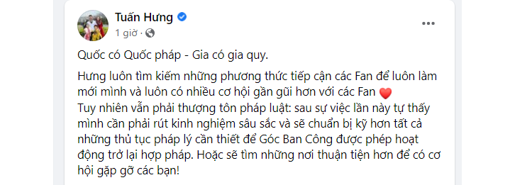 tuan hung bi phat 12 5 trieu dong vi to chuc liveshow tren ban cong khong xin phep 02 tuan hung bi phat 12 5 trieu dong vi to chuc liveshow tren ban cong khong xin phep 02
