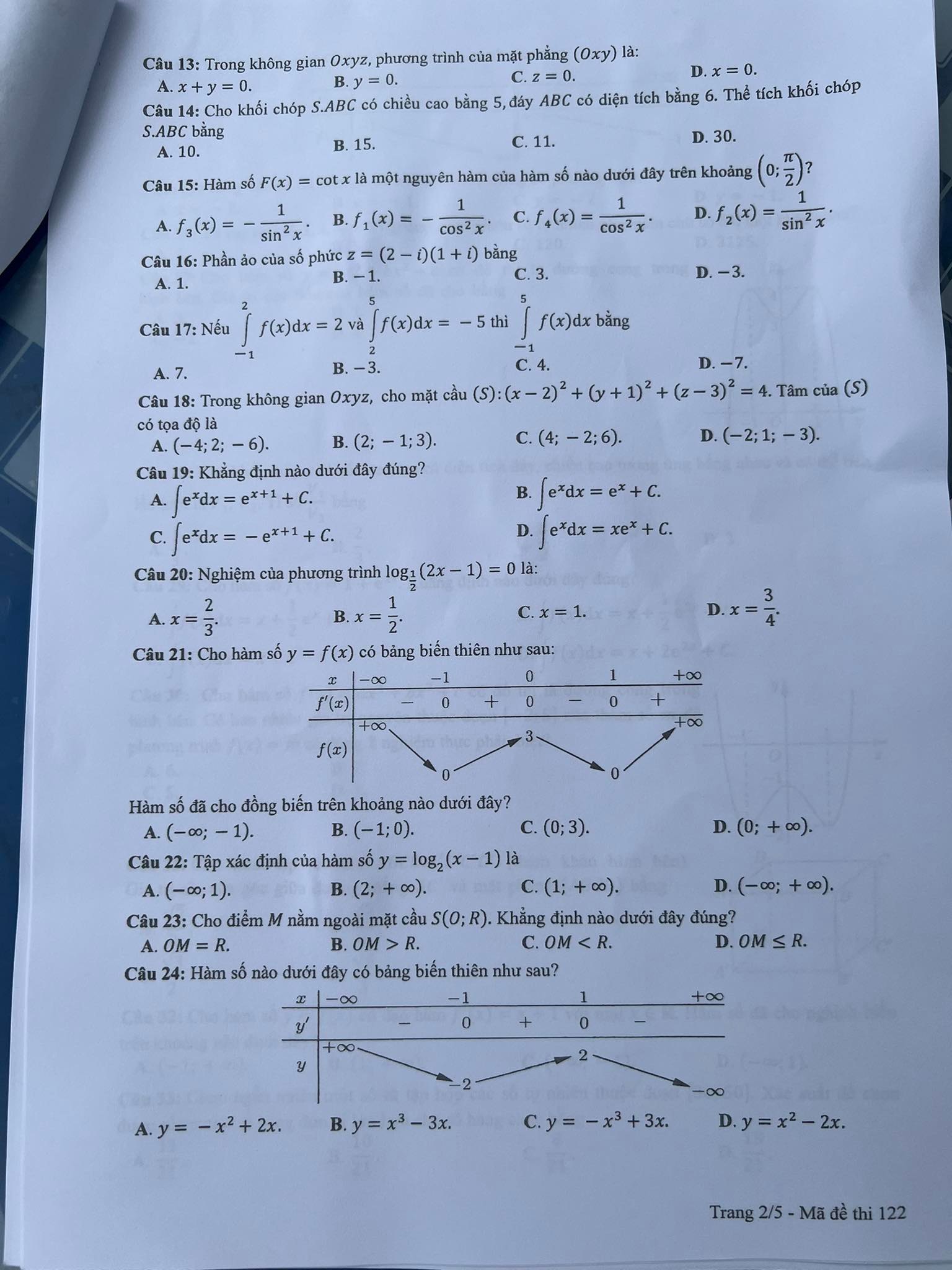 dap an de thi mon toan ma de 122 tot nghiep thpt 2022 nhanh nhat chuan xac nhat1 dap an de thi mon toan ma de 122 tot nghiep thpt 2022 nhanh nhat chuan xac nhat1