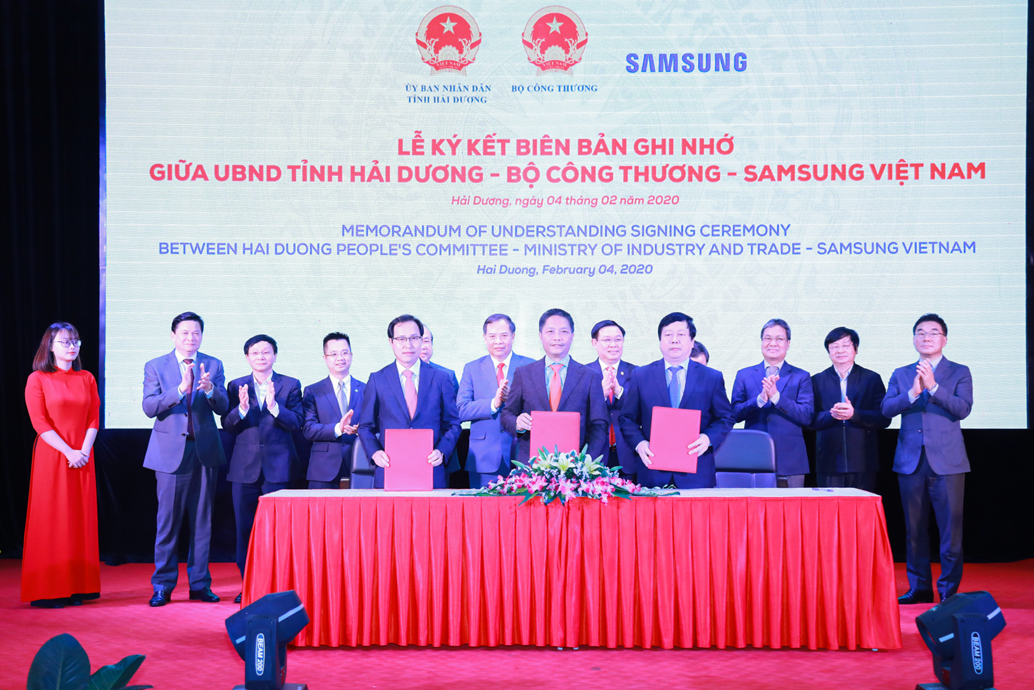 le ky ket bien ban ghi nho giua bo cong thuong samsung hai duong