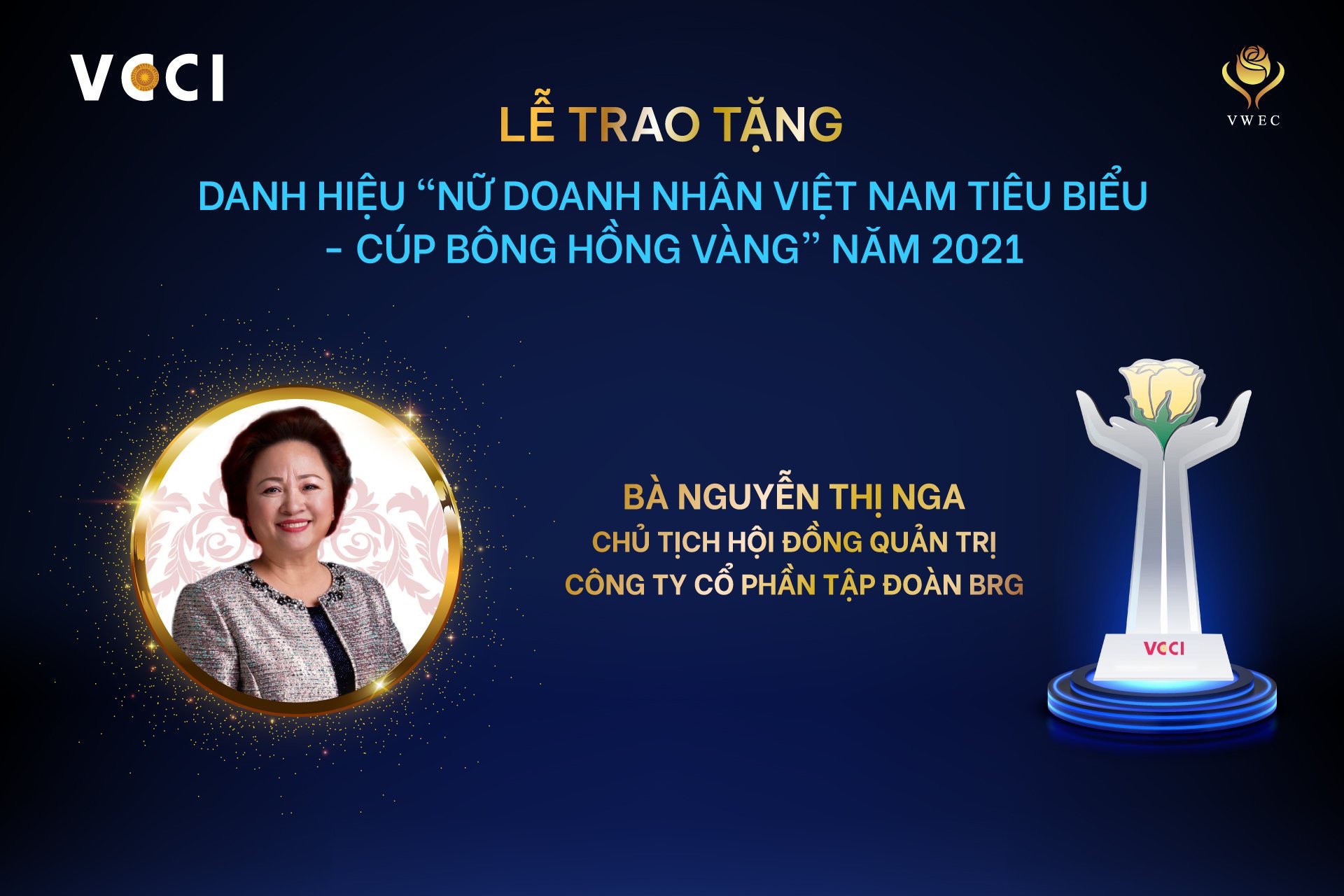 madame nguyen thi nga duoc vinh danh cup bong hong vang 2021