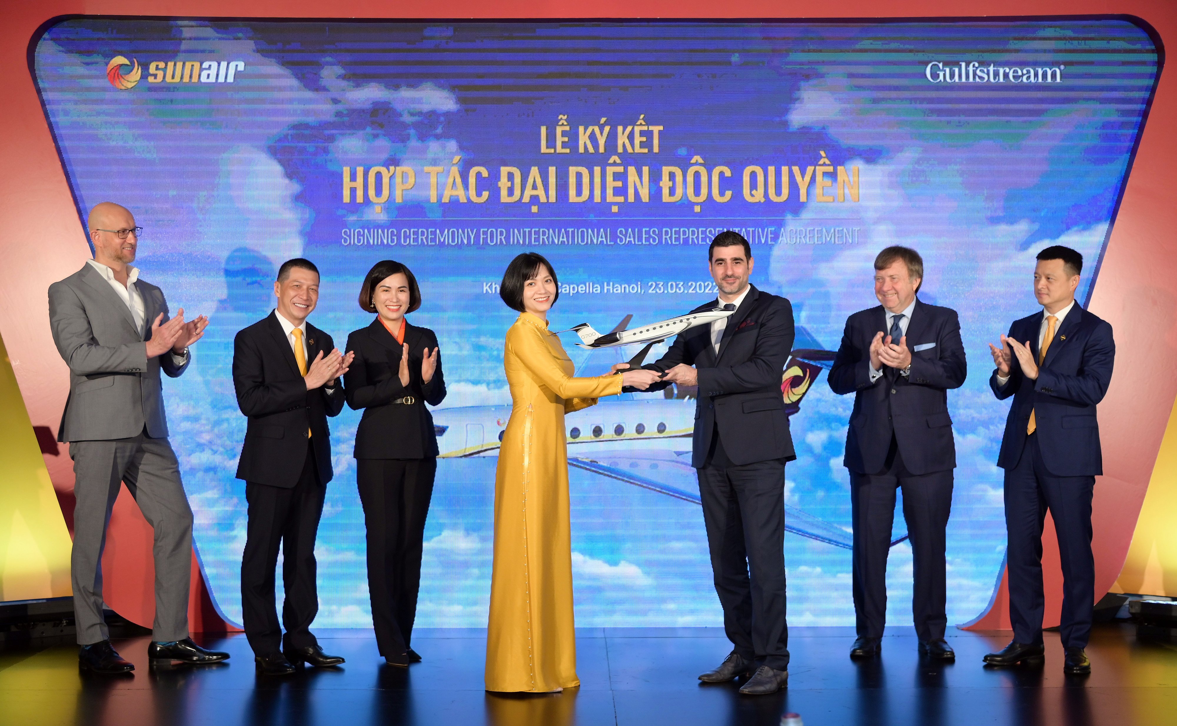 le ky ket hop tac dai dien doc quyen sun air va gulfstream 5