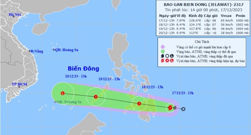 bao jelawat di vao bien dong kha nang suy yeu thanh ap thap nhiet doi