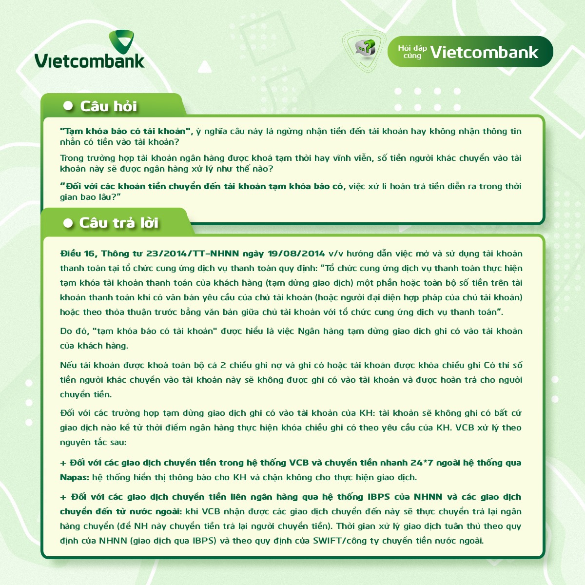 vietcombank chinh thuc giai dap ve thuat ngu tam khoa bao co gay nhieu tranh cai dspl vietcombank chinh thuc giai dap ve thuat ngu tam khoa bao co gay nhieu tranh cai dspl