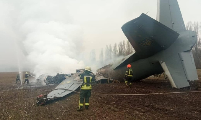 van tai co ukraine roi gan kiev nghi bi ban ha