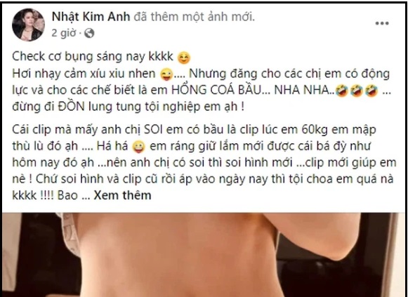nhat kim anh len tieng truoc nghi van mang thai lan 2 tung luon bang chung uy tin de lam ro 0