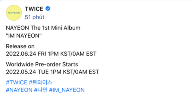 nayeon la thanh vien twice dau tien duoc debut solo sau 7 nam dspl nayeon la thanh vien twice dau tien duoc debut solo sau 7 nam dspl