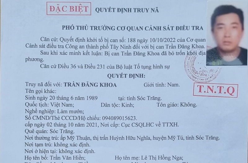 truy na dac biet toan quoc doi tuong tran dang khoa dspk truy na dac biet toan quoc doi tuong tran dang khoa dspk
