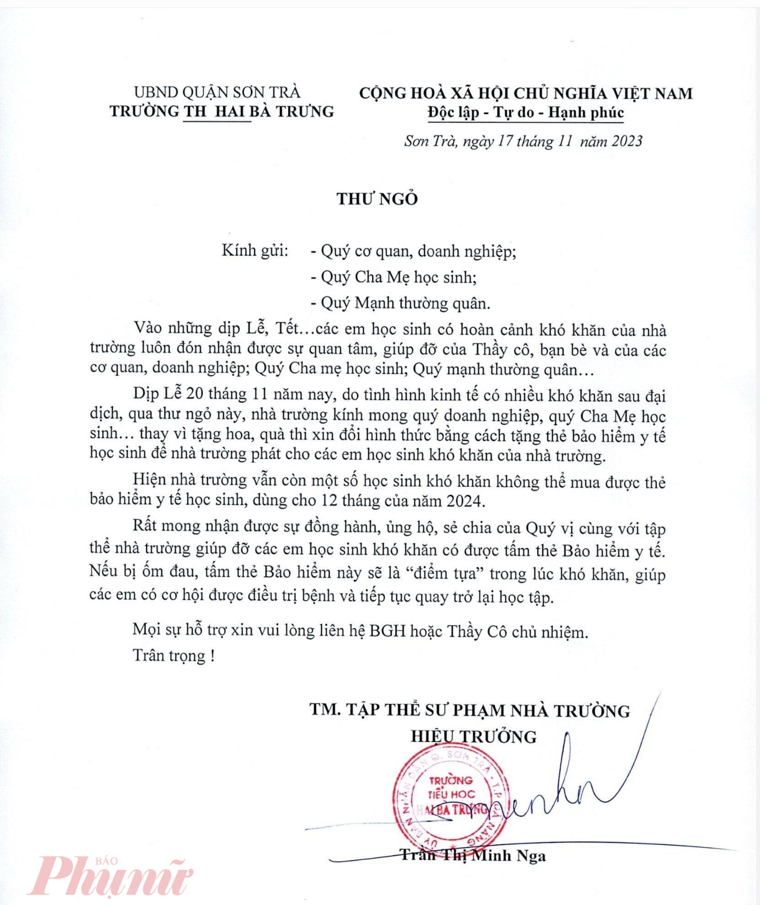 mot truong hoc o da nang xin khong nhan hoa ngay 20 11 de doi the bao hiem y te1 mot truong hoc o da nang xin khong nhan hoa ngay 20 11 de doi the bao hiem y te1