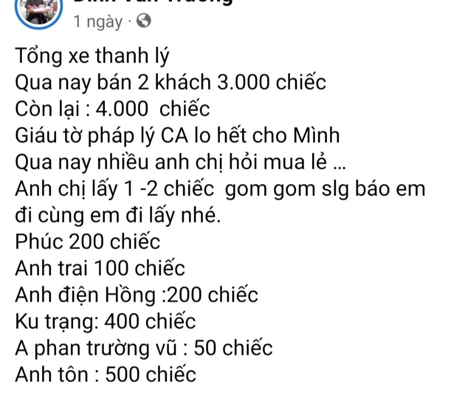 cong an xac minh clip livestream ban 7 000 xe thanh ly trong bai xe vi pham cua csgt