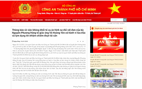 cong an tp hcm biet vo hoang yen can tien sua chua ba phuong hang tu nguyen cho 183 ty dong 1