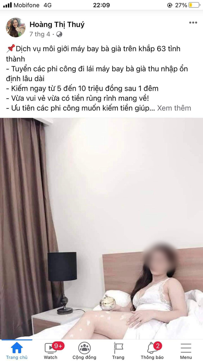 lat tay thu doan lap facebook gia may bay ba gia lua tuyen phi cong tre