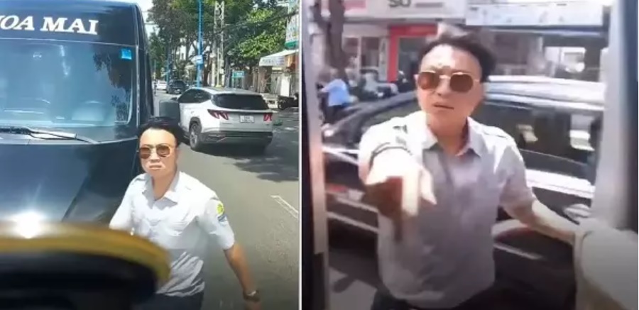 tai xe xe khach hoa mai chay lan lan danh nguoi khi bi nhac nho