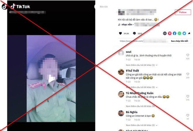 bi phat vi mac trang phuc cong an chup anh dang tiktok khoe di bar