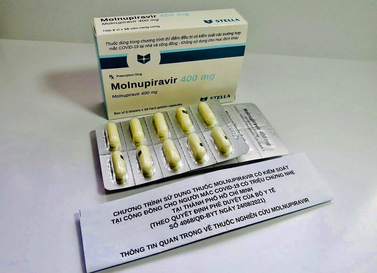 thuoc molnupiravir duoc dua vao dieu tri f0 tai nha dspl