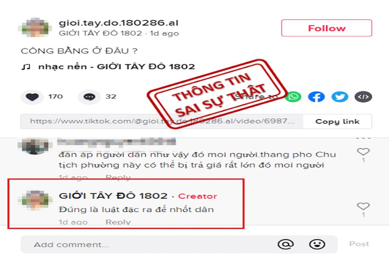 dang tin sai su that de cau view ban hang tiktoker bi xu phat dspl dang tin sai su that de cau view ban hang tiktoker bi xu phat dspl