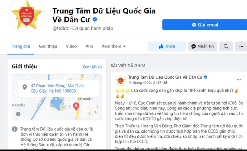 bo cong an lap fanpage nhan phan anh ve the cccd gan chip dspl bo cong an lap fanpage nhan phan anh ve the cccd gan chip dspl