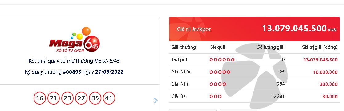 ket qua xo so vietlott ngay 27 5 dspl