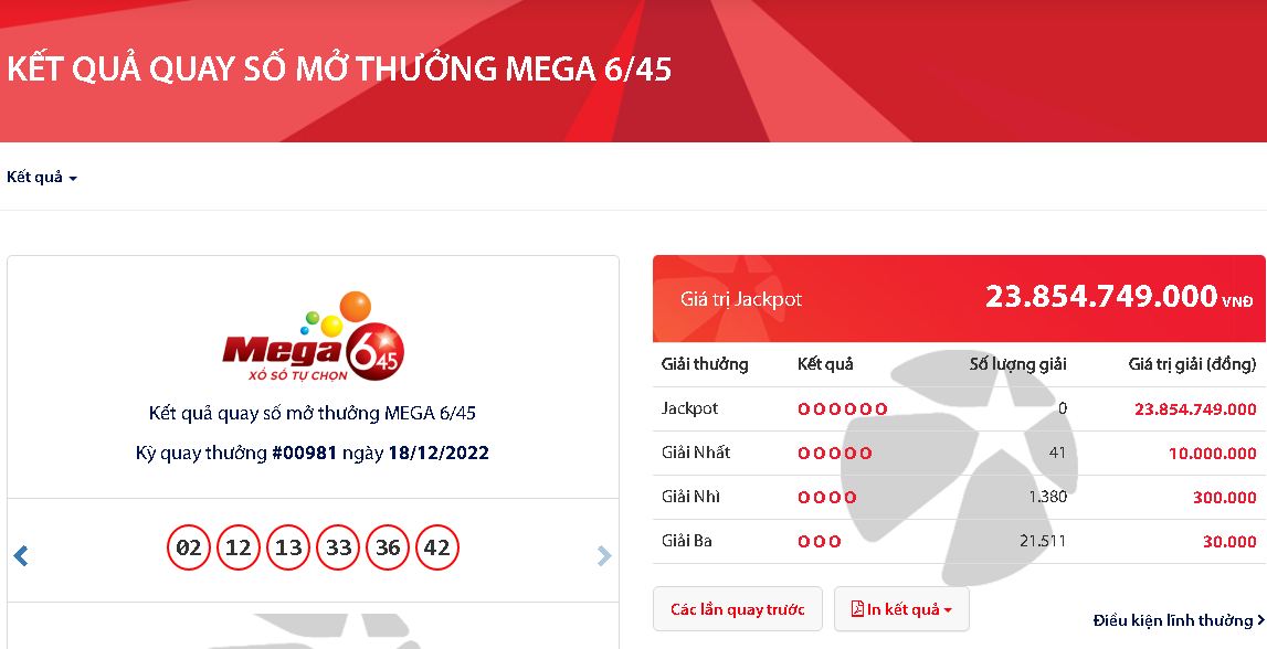 ket qua xo so vietlott ngay 18 12 2022 dspl