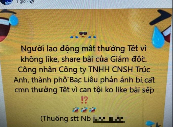 xon xao thong tin cong nhan bi cat thuong tet vi khong like share bai cua sep dspl