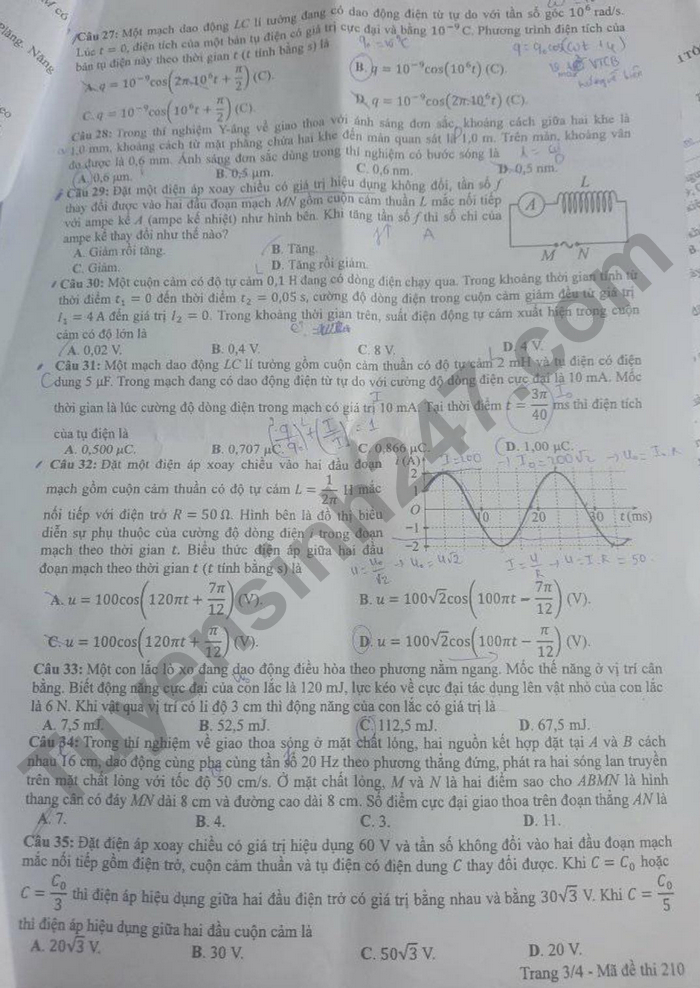 dap an de thi mon vat ly ma de 222 223 224 tot nghiep thpt 2023 moi nhat chinh xac nhat4 dap an de thi mon vat ly ma de 222 223 224 tot nghiep thpt 2023 moi nhat chinh xac nhat4
