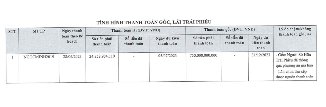 bat dong san ngoc minh co no trai phieu gap 11 lan von chu xin lui thoi han thanh toan