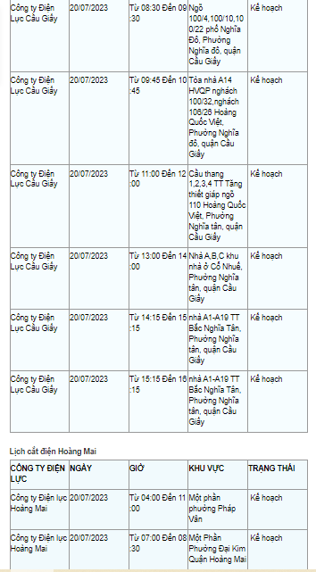 thong bao lich cat dien ha noi ngay mai 20 7 2023 cap nhat moi nhat3 thong bao lich cat dien ha noi ngay mai 20 7 2023 cap nhat moi nhat3