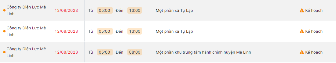 thong bao lich cat dien ha noi ngay mai 12 8 2023 cap nhat moi nhat12