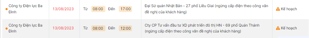 thong bao lich cat dien ha noi ngay mai 13 8 2023 cap nhat moi nhat1