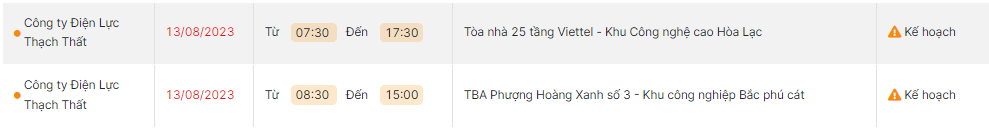 thong bao lich cat dien ha noi ngay mai 13 8 2023 cap nhat moi nhat7