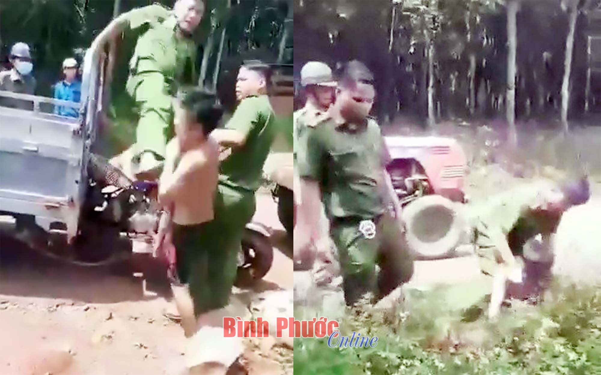 de nghi tam dinh chi cong tac truong cong an xa o binh phuoc hanh hung nguoi dan3