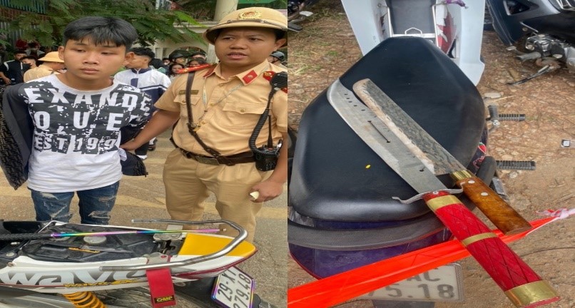 ha noi xu ly nghiem hang chuc thieu nien hoc sinh gay nao loan cung duong vuon quoc gia ba vi2