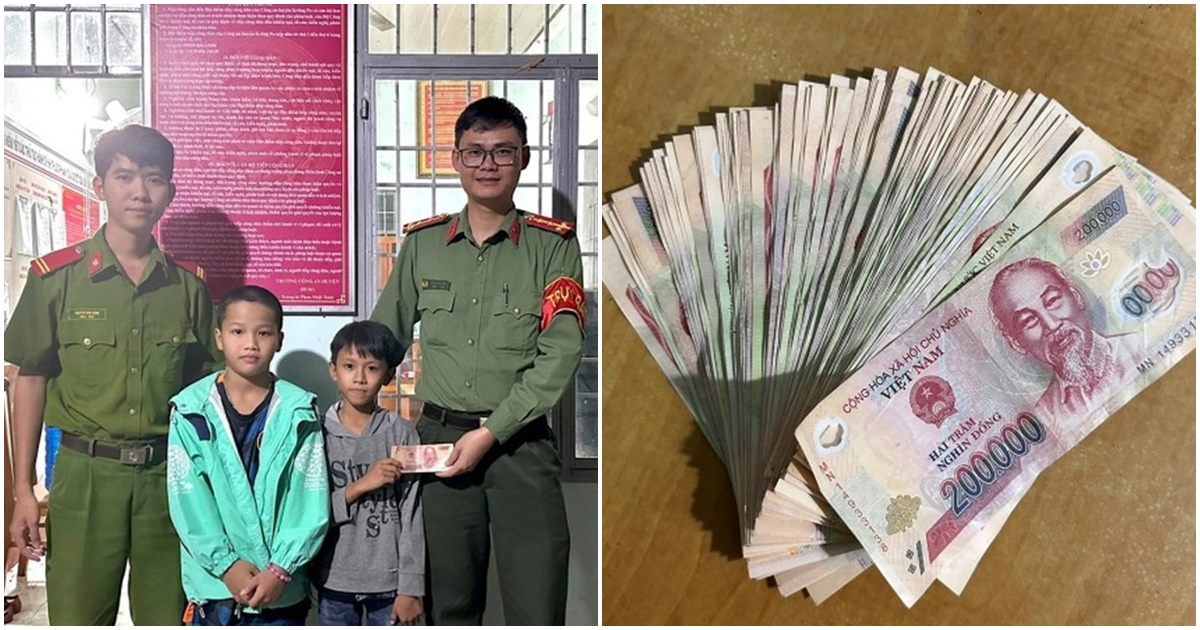 gia lai hai hoc sinh lop 4 nhat duoc 19 trieu dong duoi theo nguoi danh roi tra lai