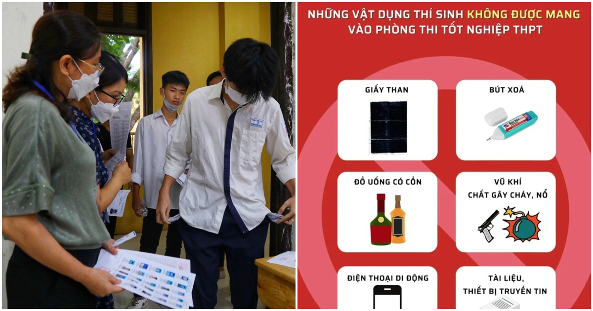 ky thi tot nghiep thpt nam 2024 thi sinh khong duoc mang do uong co con vao phong thi0