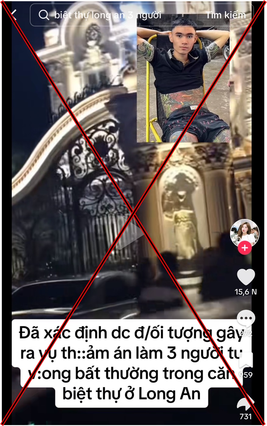 cong an long an khang dinh thong tin ve vu tham an 3 nguoi chet trong can biet thu trang la sai su that cong an long an khang dinh thong tin ve vu tham an 3 nguoi chet trong can biet thu trang la sai su that