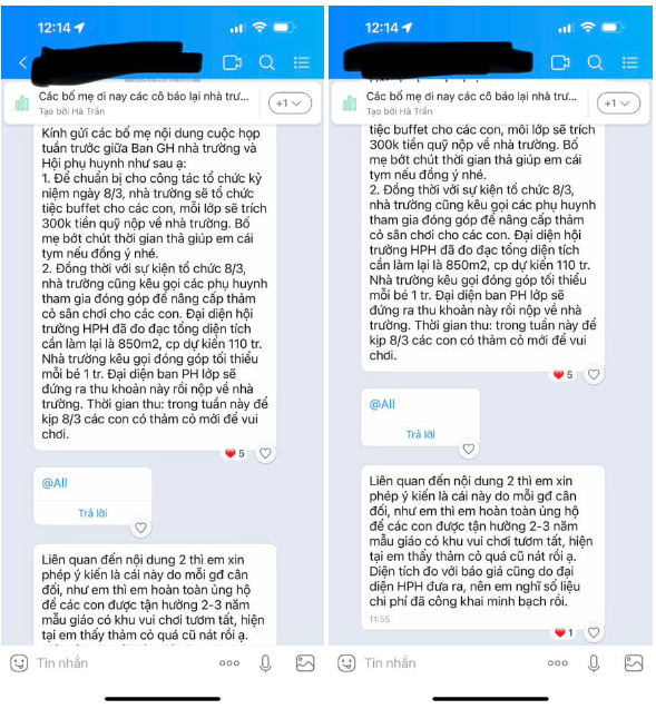 phu huynh buc xuc truong mam non thu 1 trieu hoc sinh de sua tham co nha truong len tieng phan hoi 2 phu huynh buc xuc truong mam non thu 1 trieu hoc sinh de sua tham co nha truong len tieng phan hoi 2