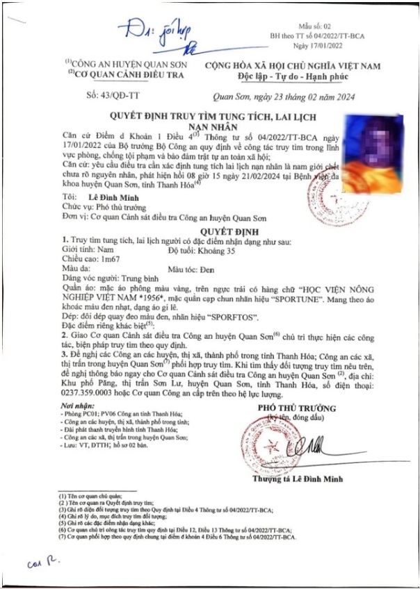 phat hien thi the nguoi dan ong mac ao phong co hang chu hoc vien nong nghiep trong benh vien2 phat hien thi the nguoi dan ong mac ao phong co hang chu hoc vien nong nghiep trong benh vien2