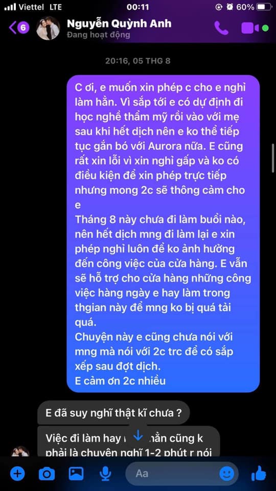 quynh anh vo duy manh len tieng khi bi nhan vien to nhap nhang luong thuong3 quynh anh vo duy manh len tieng khi bi nhan vien to nhap nhang luong thuong3