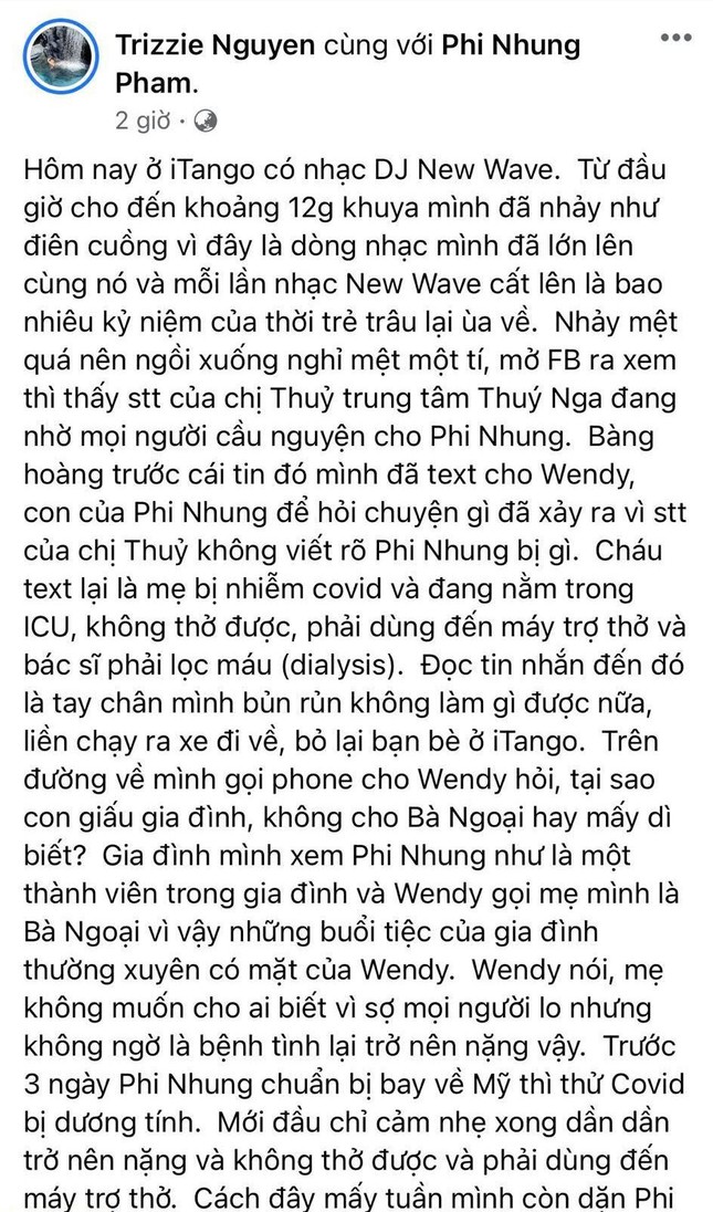 dong nghiep phu nhan tin ca si phi nhung qua doi vi covid 19 1 dong nghiep phu nhan tin ca si phi nhung qua doi vi covid 19 1