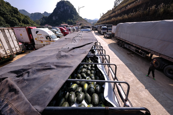 hang nghin xe container un tac lang son de nghi tam dung dua nong san len cua khau