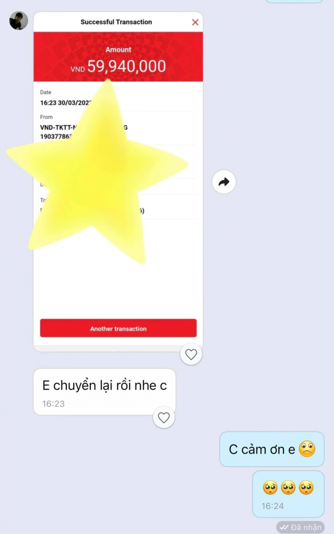 sao nu v biz gap su co chuyen nham 60 trieu cho shipper1 sao nu v biz gap su co chuyen nham 60 trieu cho shipper1